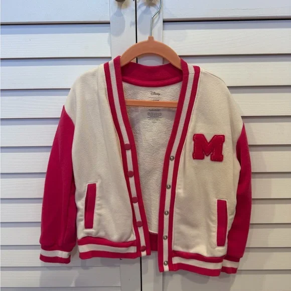 Disney Minnie Mouse Toddler Varsity Cardigan - Picture 1 of 2